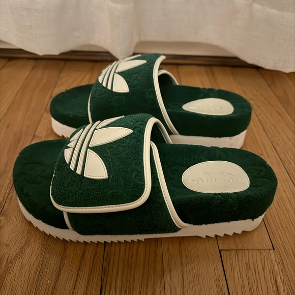 Adidas x Gucci Green Slides Size 7G - Picture 4 of 9